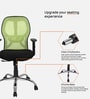 Akira Mid  Back Breathable Mesh Ergonomic Chair with Adjustable Lumbar Support in Green Color