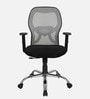 Akira Mid  Back Breathable Mesh Ergonomic Chair with Adjustable Lumbar Support in Grey Color