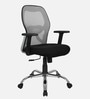 Akira Mid  Back Breathable Mesh Ergonomic Chair with Adjustable Lumbar Support in Grey Color