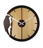 Akl Engineered Wood Brown Wall Clock