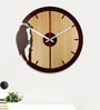Akl Engineered Wood Brown Wall Clock