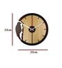 Akl Engineered Wood Brown Wall Clock