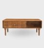 Aks Storage Centre Table In Solid Wood Finish