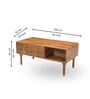 Aks Storage Centre Table In Solid Wood Finish