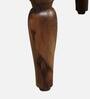 Akshara Fabric Foot Stool in Provincial Teak Finish