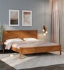 Akshnay Solid Wood King Size Bed In Caramel Colour