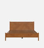Akshnay Solid Wood King Size Bed In Caramel Colour