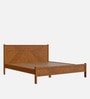 Akshnay Solid Wood King Size Bed In Caramel Colour