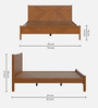 Akshnay Solid Wood King Size Bed In Caramel Colour