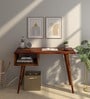 Aksi Sheesham Wood Writing Table In Provincial Teak Finish
