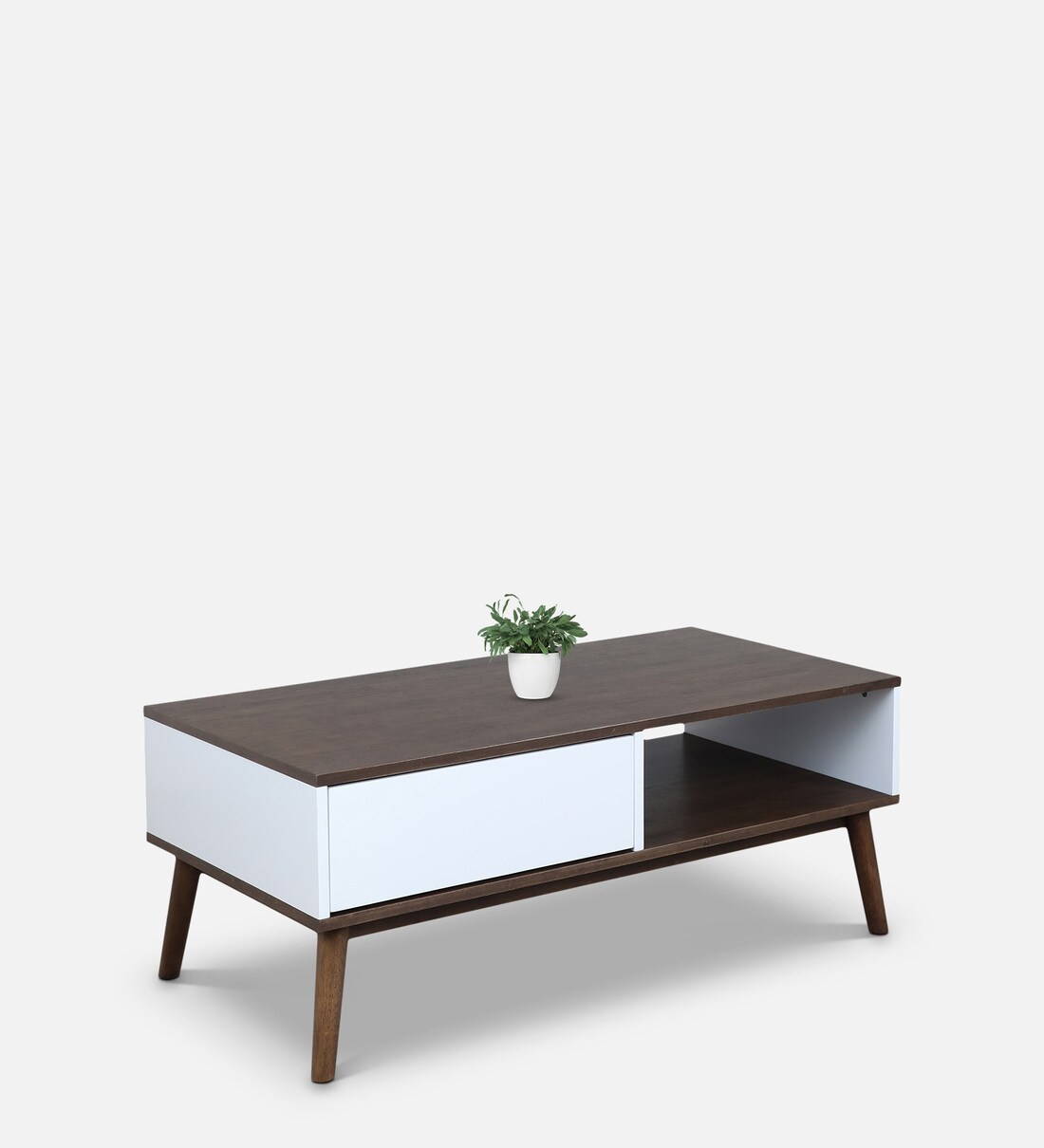 Buy Alameda Coffee Table in Walnut and White Finish by CasaCraft Online
