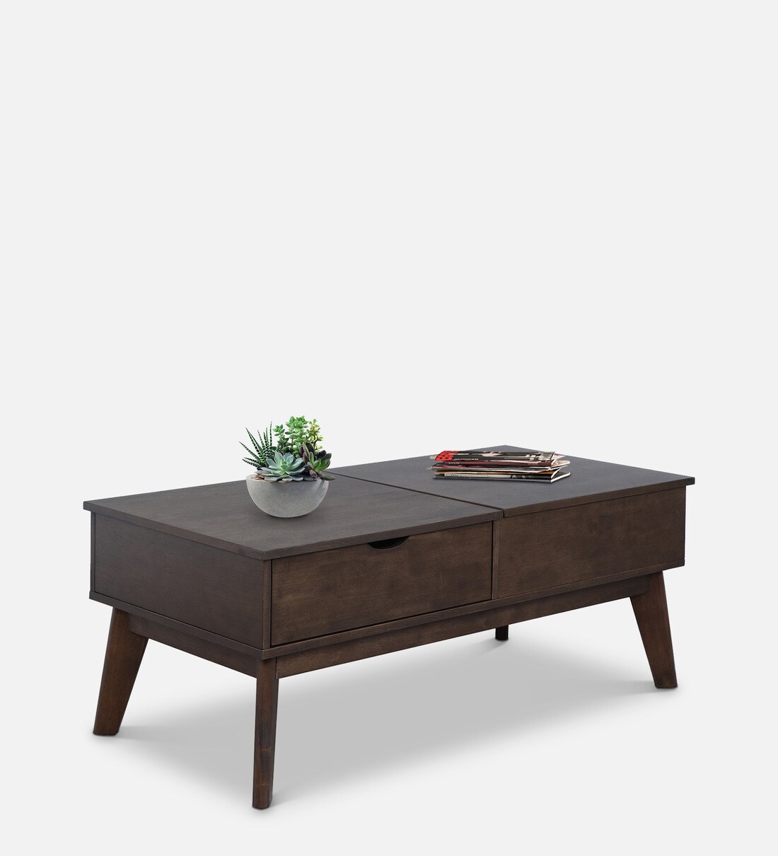 Buy Alanzo Coffee Table in Walnut Finish CasaCraft By Pepperfry