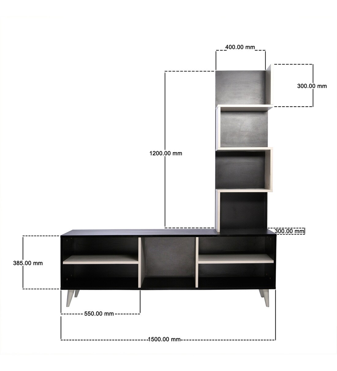 Buy Alaska TV Unit in Black Colour by Home Wud Online TV Units TV