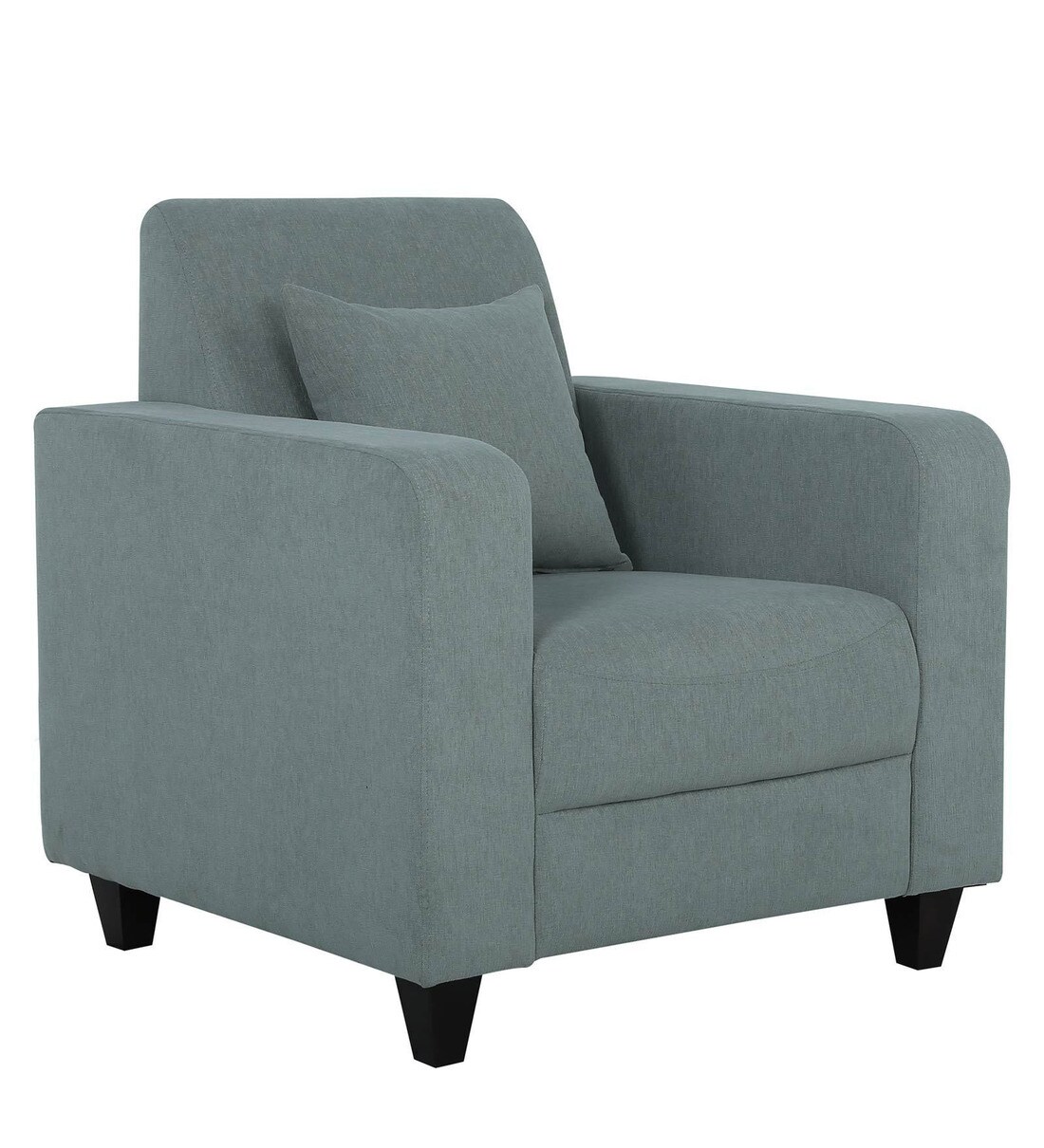 Buy Alba 1 Seater Sofa in Ash Grey Colour Woodsworth By Pepperfry Online Modern 1 Seater