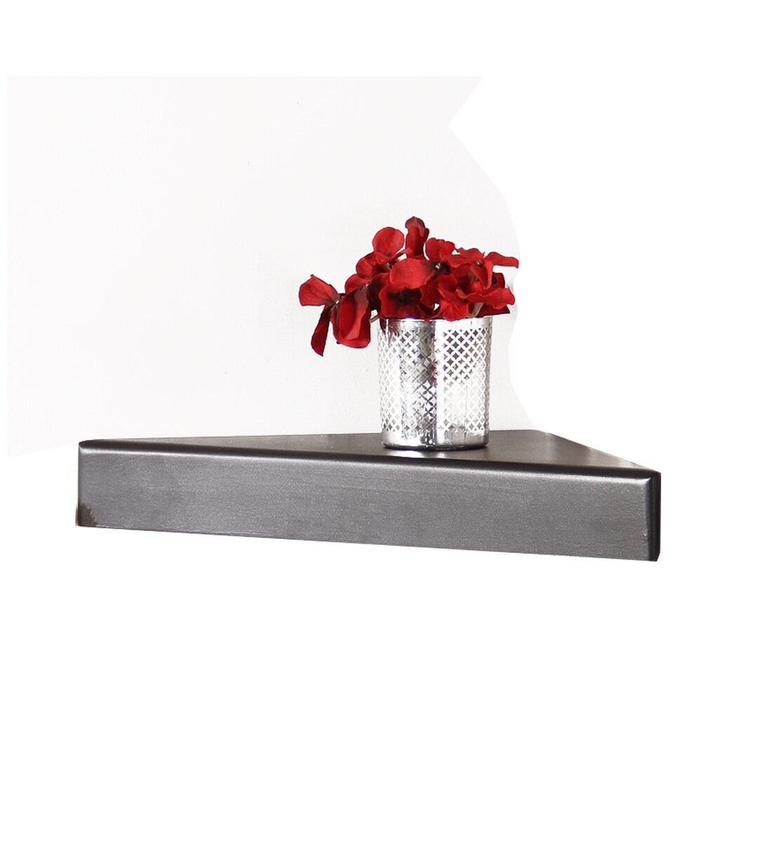 black corner wall shelf