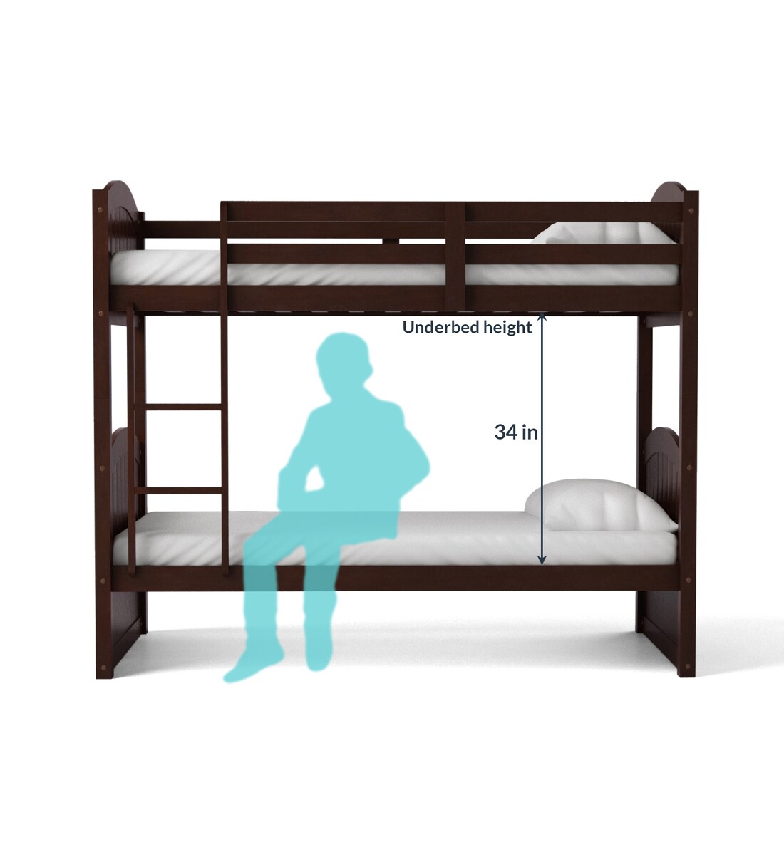 Buy Alexander Bunk Bed in Wenge Finish CasaCraft By Pepperfry Online