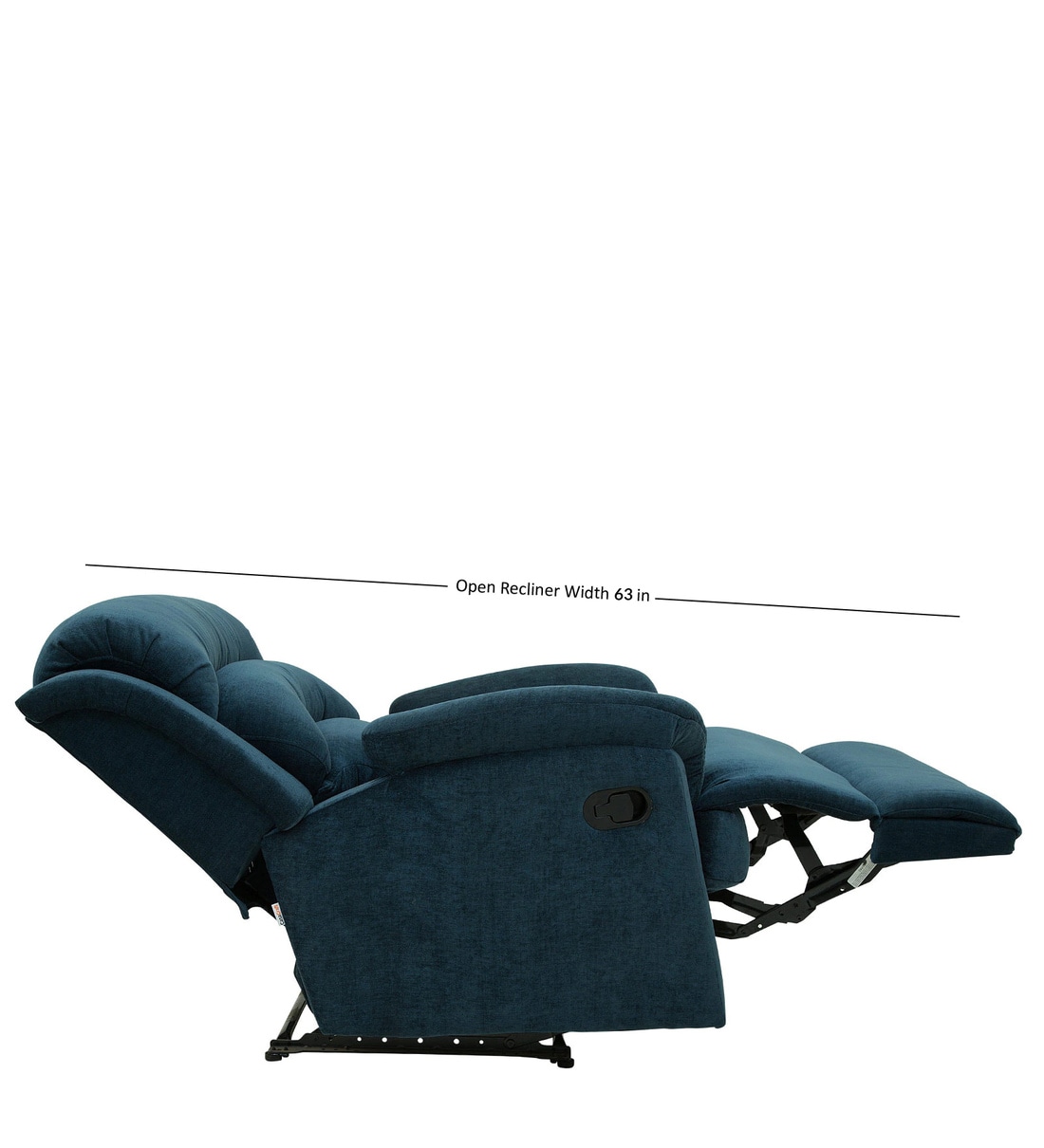Buy Alexandria 1 Seater Manual Recliner in Teal Colour by Furnitech