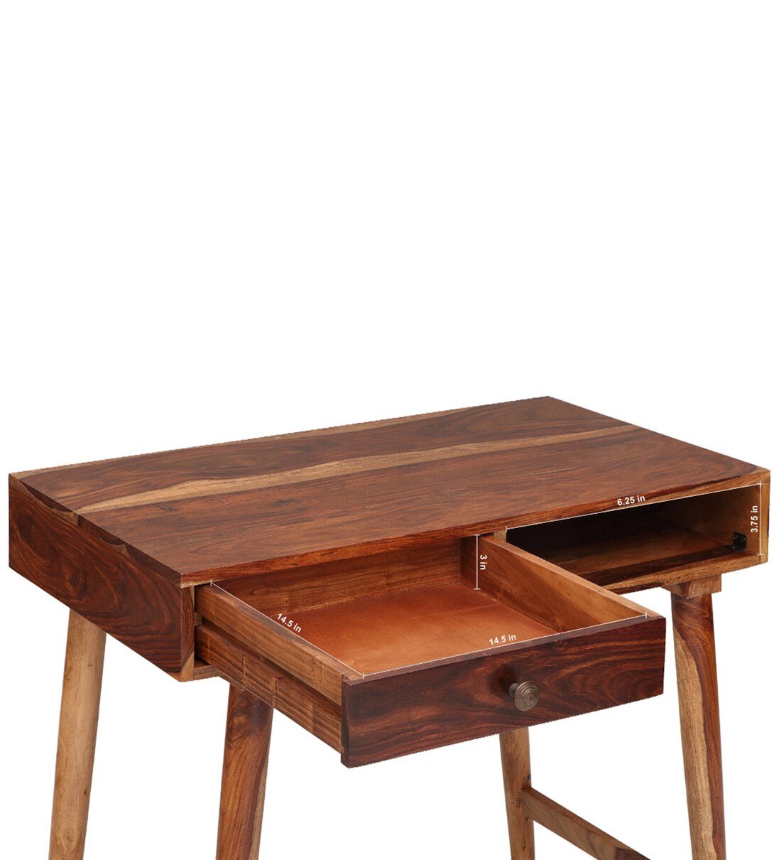 Buy Alexis Study Table in Walnut Finish by Evok Online MidCentury