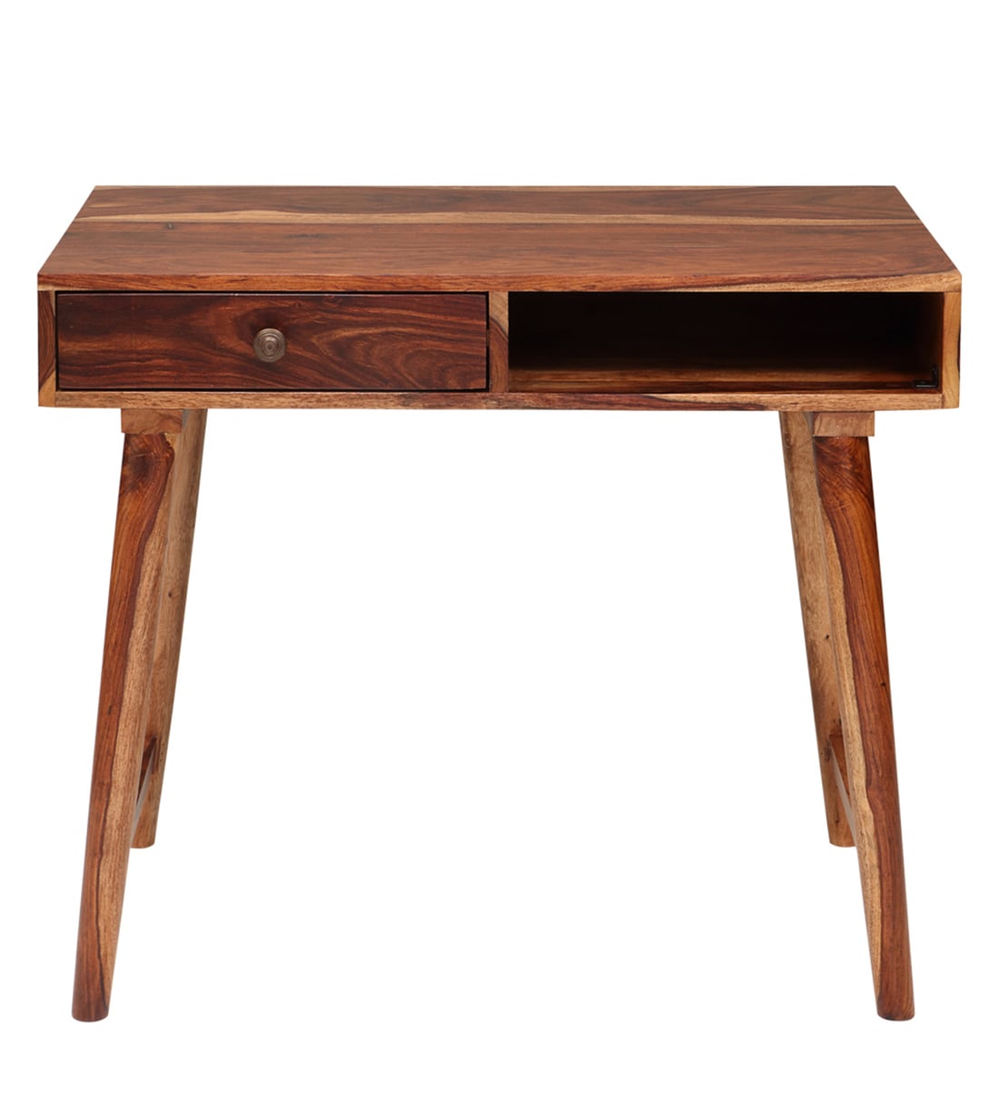 Buy Alexis Study Table in Walnut Finish by Evok Online MidCentury