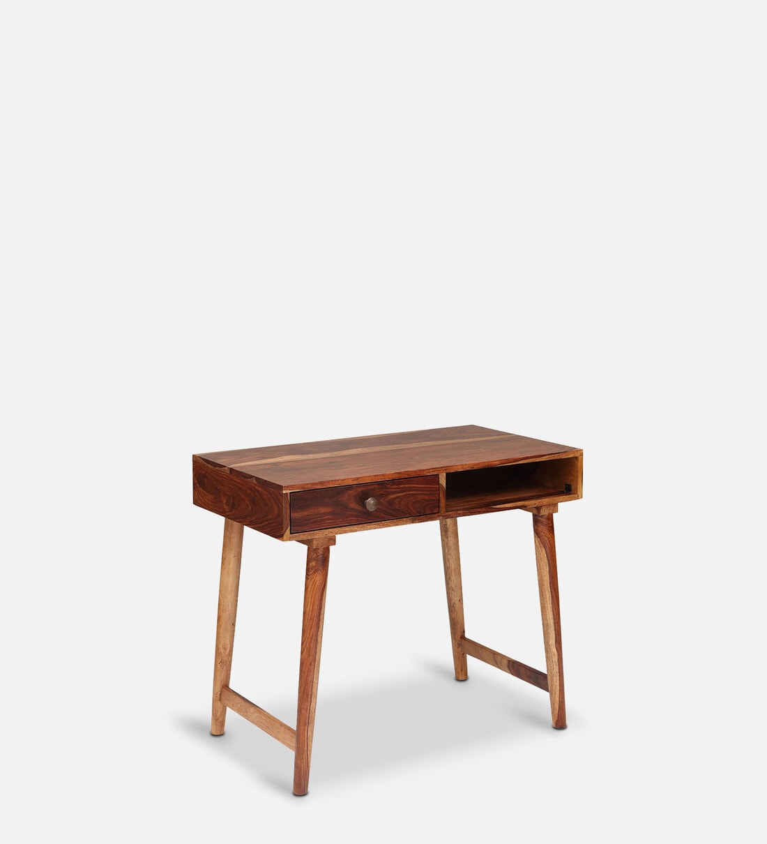 Buy Alexis Study Table in Walnut Finish by Evok Online MidCentury