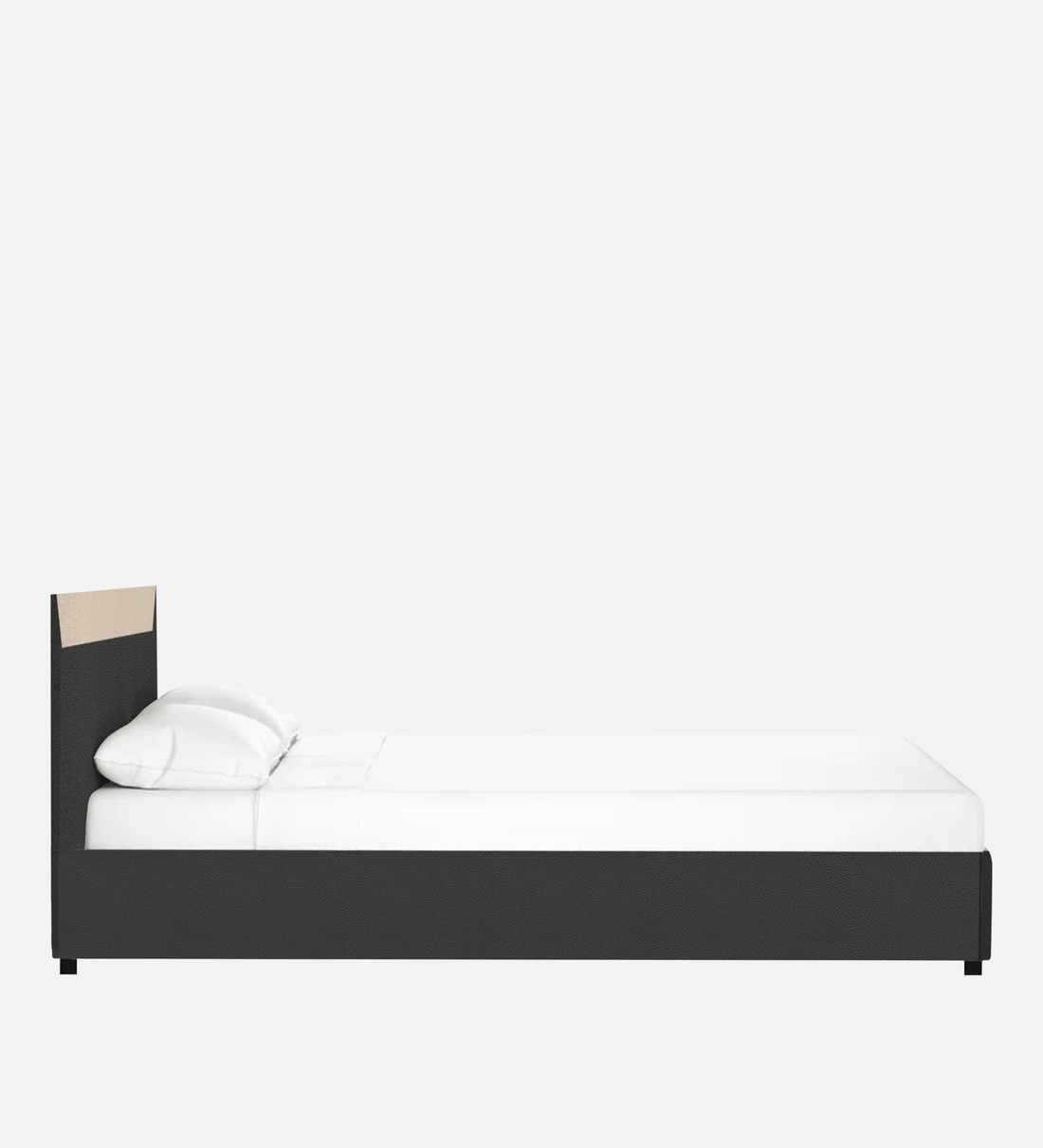 Buy Alina Leatherette Upholstered King Size Bed In Davy Grey Colour By
