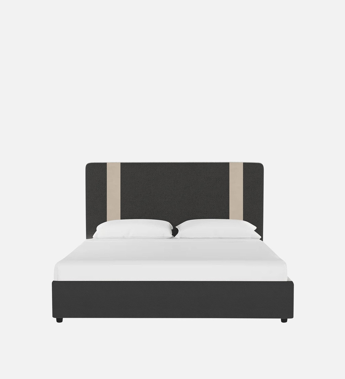 Buy Alisha Leatherette Upholstered Queen Size Bed in Concrete Grey