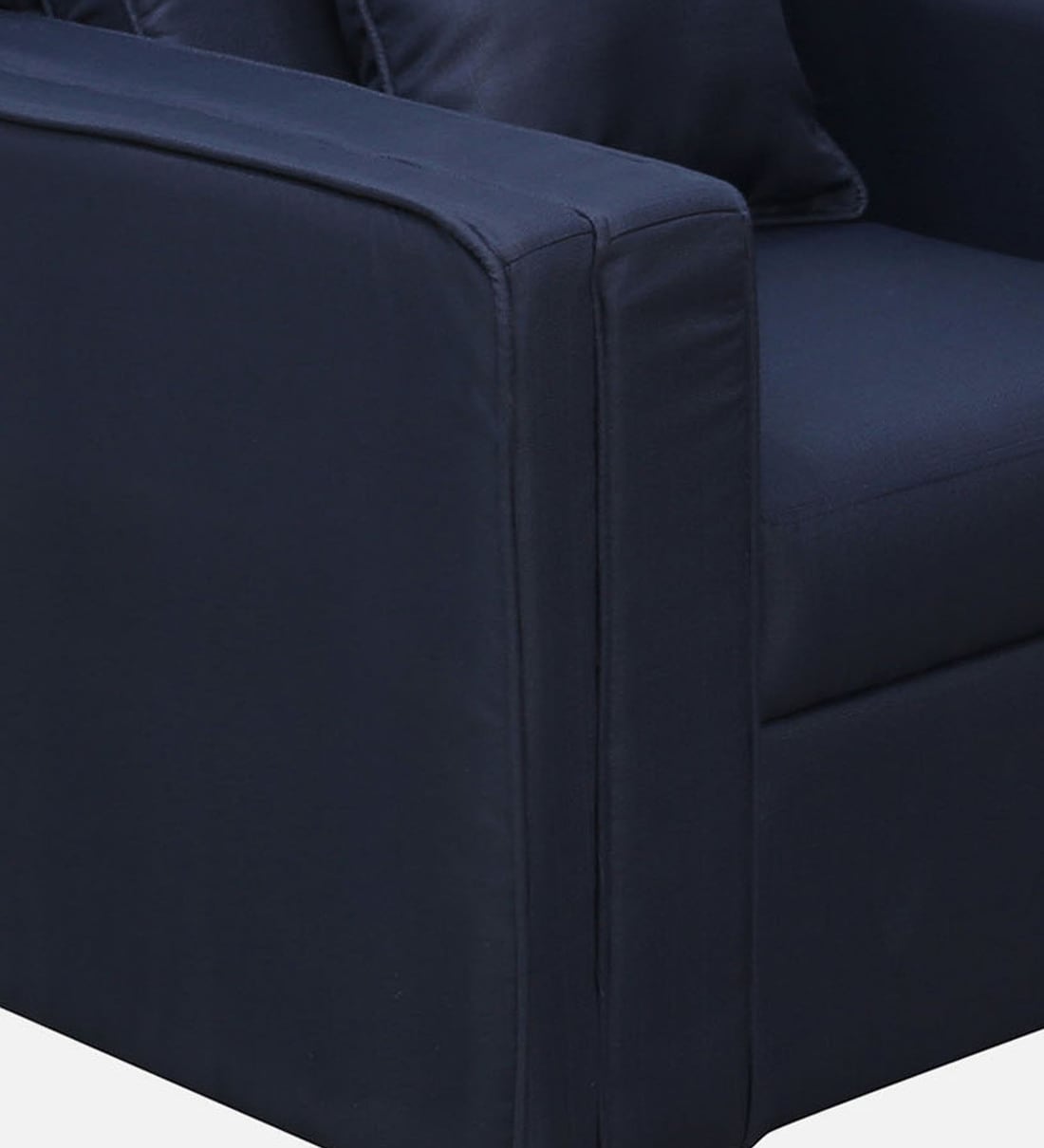 Buy Alisia Fabric 1 Seater Sofa In Navy Blue Colour at 38% OFF by