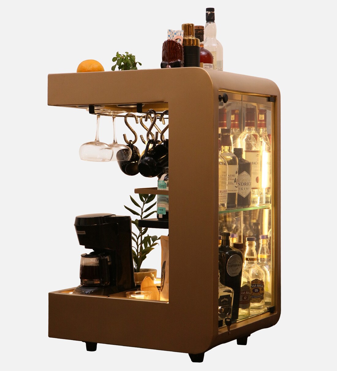 Buy AllInOne Metal Bar in Brown Colour Online Bar