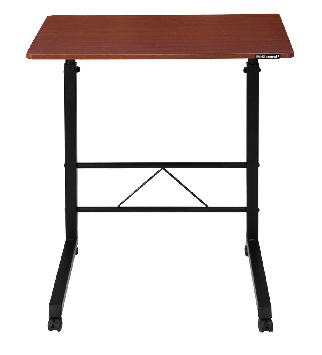 Buy Allay Height Adjustable Portable Table in Teak Colour by Nilkamal Online Portable Tables
