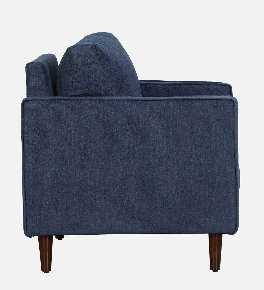 Buy Allison Fabric 1 Seater Sofa In Navy Blue Colour at 38% OFF by