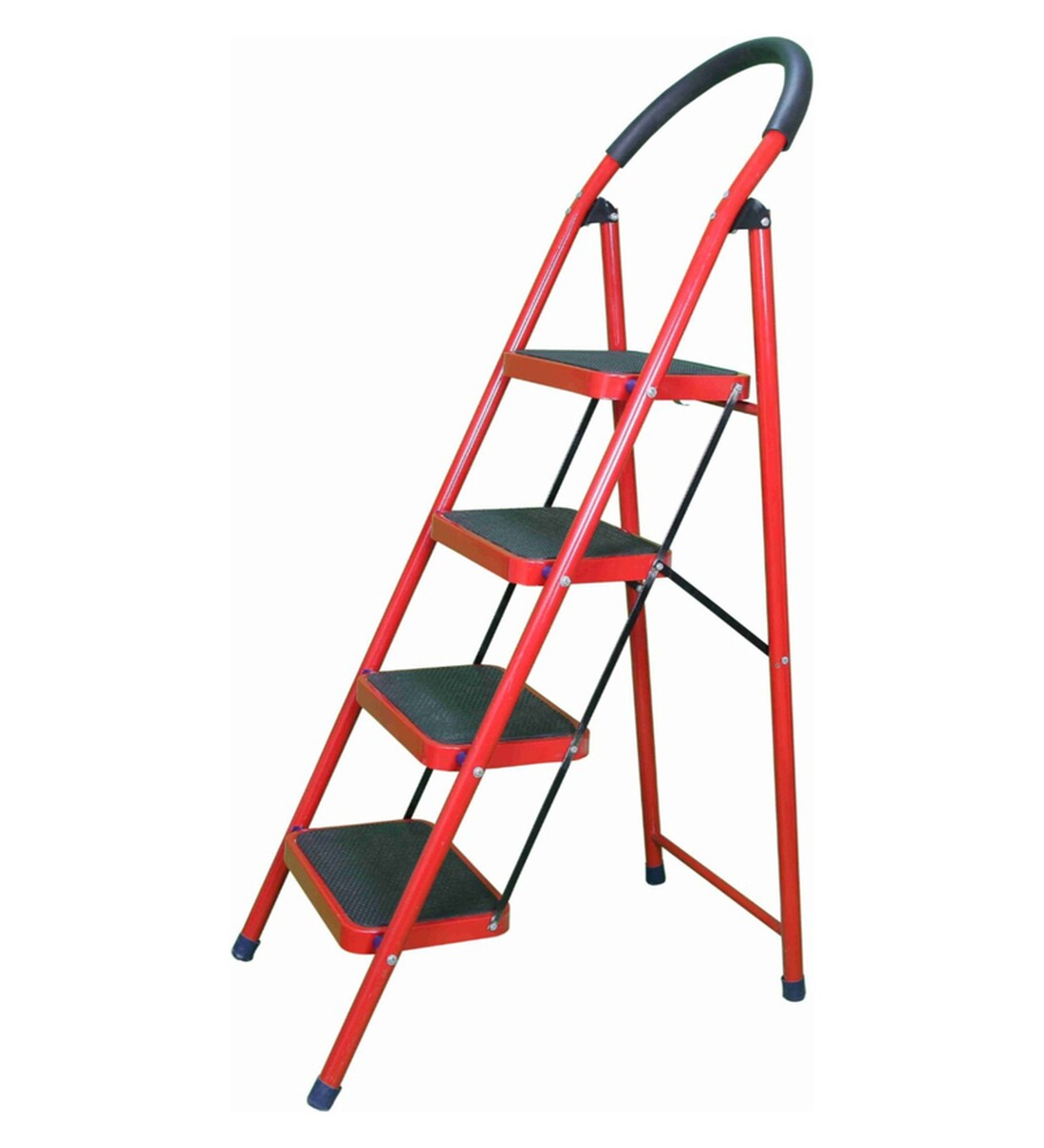 Buy 4 Steps 4.8 ft Mild Steel Step Ladder by Alnico Online Step