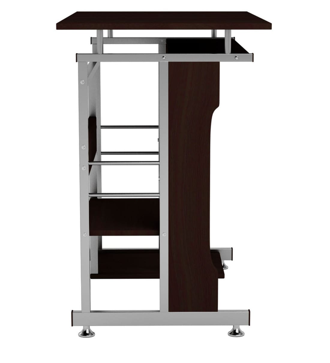 Buy Alpha Computer Table in Black Walnut Finish by Nilkamal Online