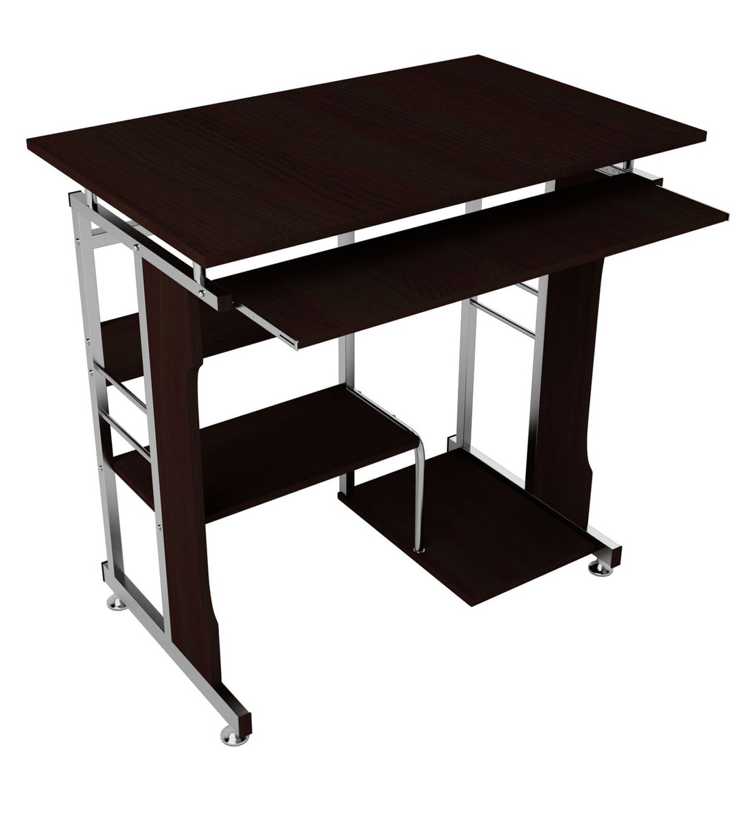 Buy Alpha Computer Table in Black Walnut Finish by Nilkamal Online