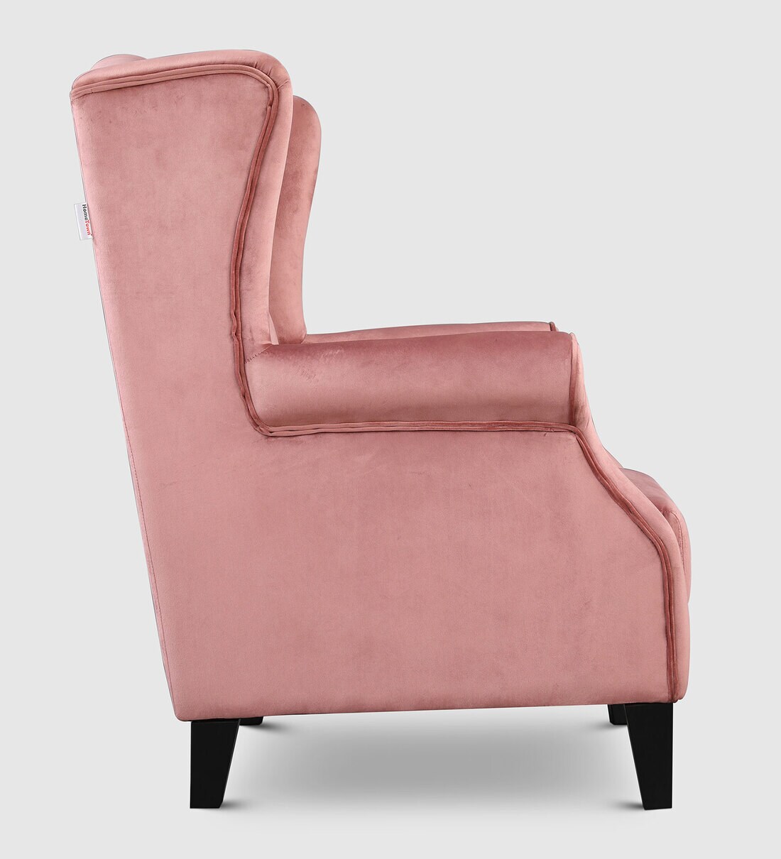 Buy Alta Wing Chair in Blush Pink Colour by Hometown Online Solid