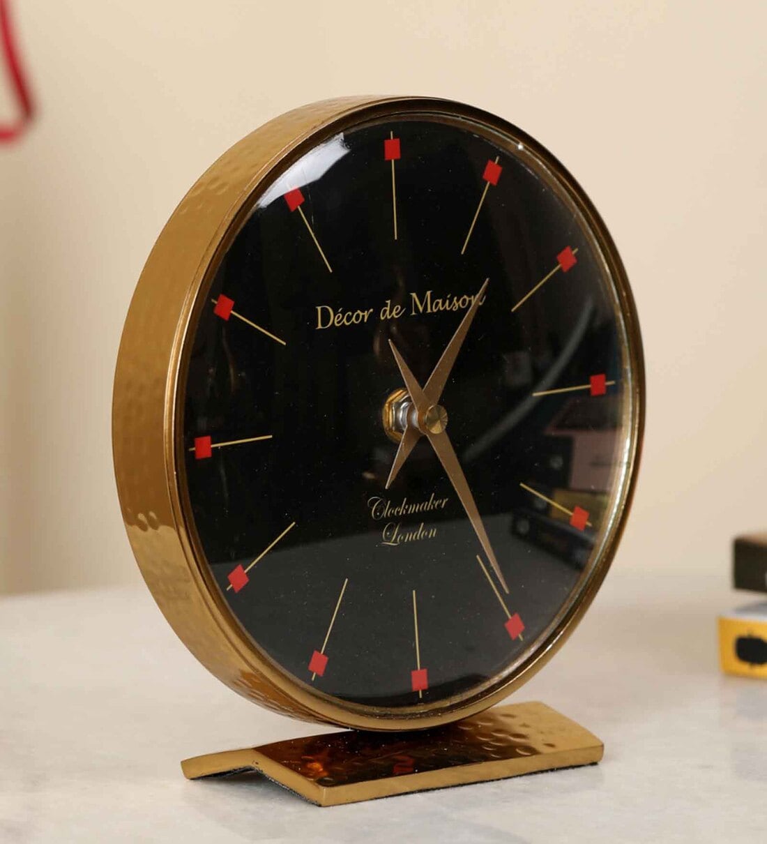 Buy Aluminium Minno Gold Table Clock By Decor De Maison Online Table
