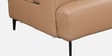 Alabaster Leatherette 2 Seater Sofa In Brown Colour