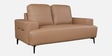 Alabaster Leatherette 2 Seater Sofa In Brown Colour