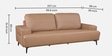 Alabaster Leatherette 3 Seater Sofa In Brown Colour