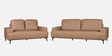 Alabaster Leatherette 3 Seater Sofa In Brown Colour