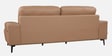 Alabaster Leatherette 3 Seater Sofa In Brown Colour