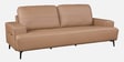 Alabaster Leatherette 3 Seater Sofa In Brown Colour