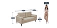 Alaine Fabric 2 Seater Sofa In Beige Colour