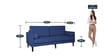 Alaine Fabric 3 Seater Sofa In Navy Blue Colour