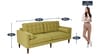 Alaine Fabric 3 Seater Sofa In Olive Green Colour