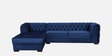 Arlo Velvet RHS Sectional Sofa (3 + Lounger) In Royal Blue Colour