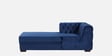 Arlo Velvet RHS Sectional Sofa (3 + Lounger) In Royal Blue Colour