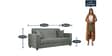 Alba 3 Seater Sofa in Grey Colour