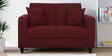 Alba Fabric 2 Seater Sofa In Garnet Red Colour