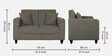 Alba Fabric 2 Seater Sofa In Sandy Brown Colour