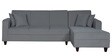Alba Fabric LHS Sectional Sofa (3 + Lounger) in Ash Grey Colour
